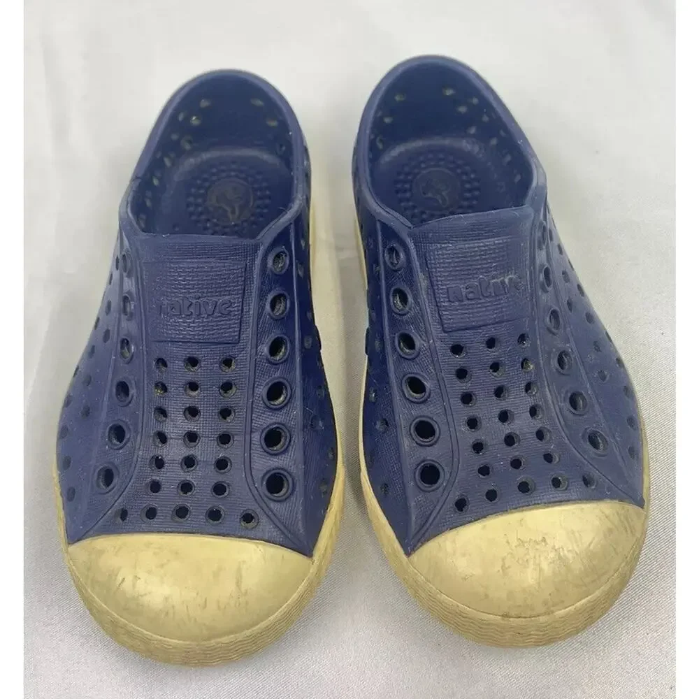 Native Shoes Jefferson Kids C6 Blue Slip On Sneakers EVA Water Sandals Toddler